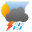 Zivatar jégesővel